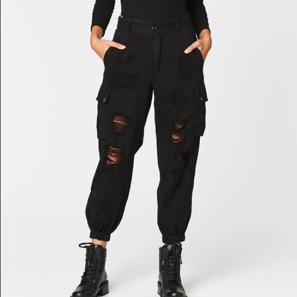 Pants - Carmar Demin: Black Baggy Grinded Cargo Pant